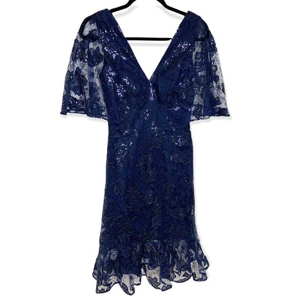 NWT Dress The Population Roseanna Navy Lace Dress Size XXS (R4) - Picture 5 of 12
